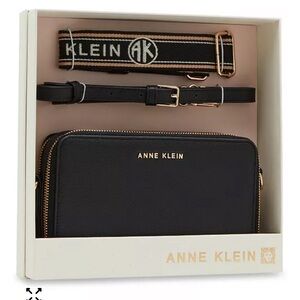 Anne Klein 3 Piece Gift Set with Double Zip Camera Crossbody